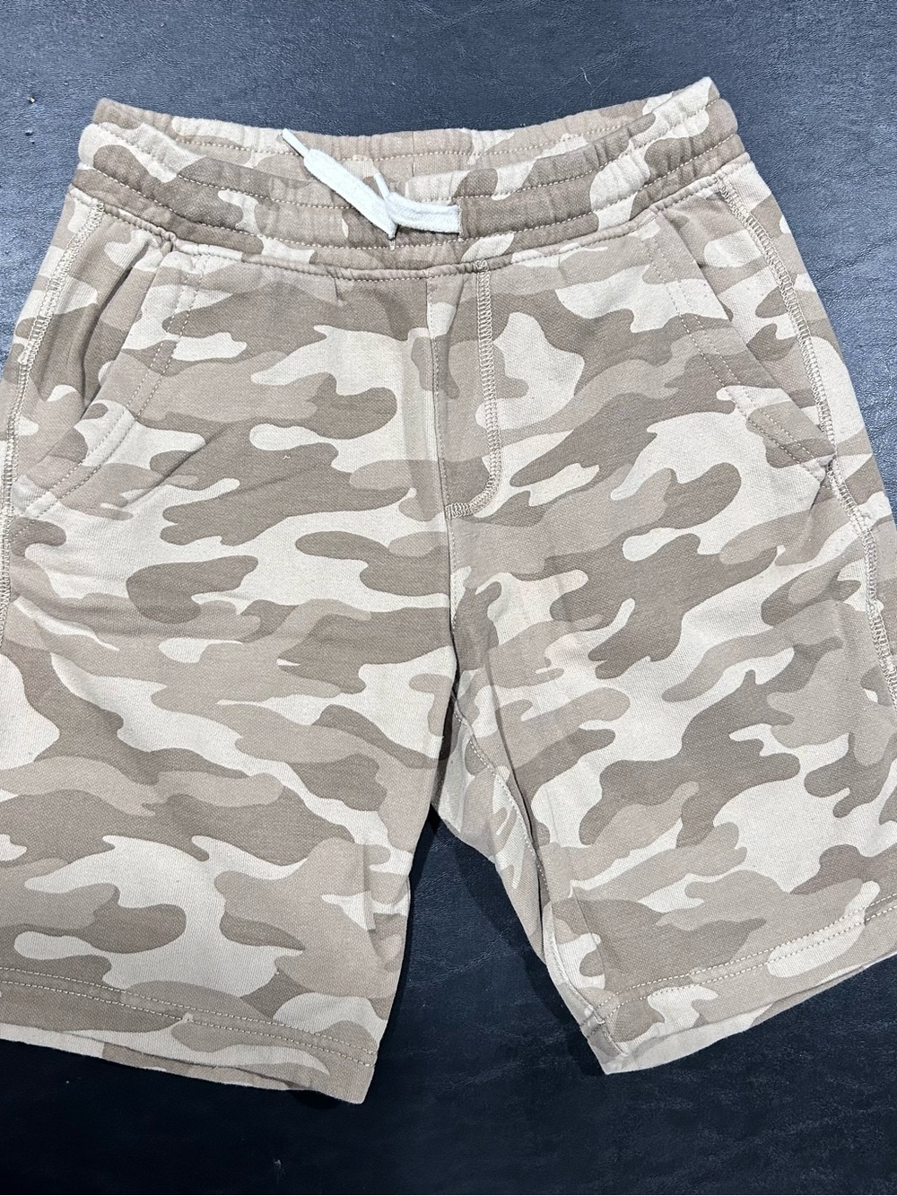 Old Navy Beige Camo Drawstring Shorts